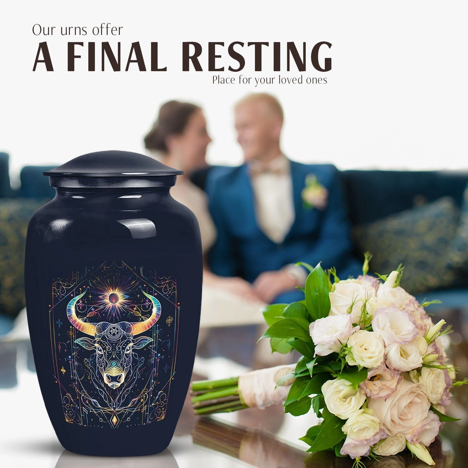 Zodiac Urn: Large & Exquisite Memorial for Honoring Adult Males